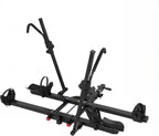 E-Bike Rack for 2-Bike, 200lbs Heavy Duty Hitch Mount Bike Carrier with Anti-Wobble System, Fits 5" Fat Tires, Tilting & Folding Design, 2" Receiver