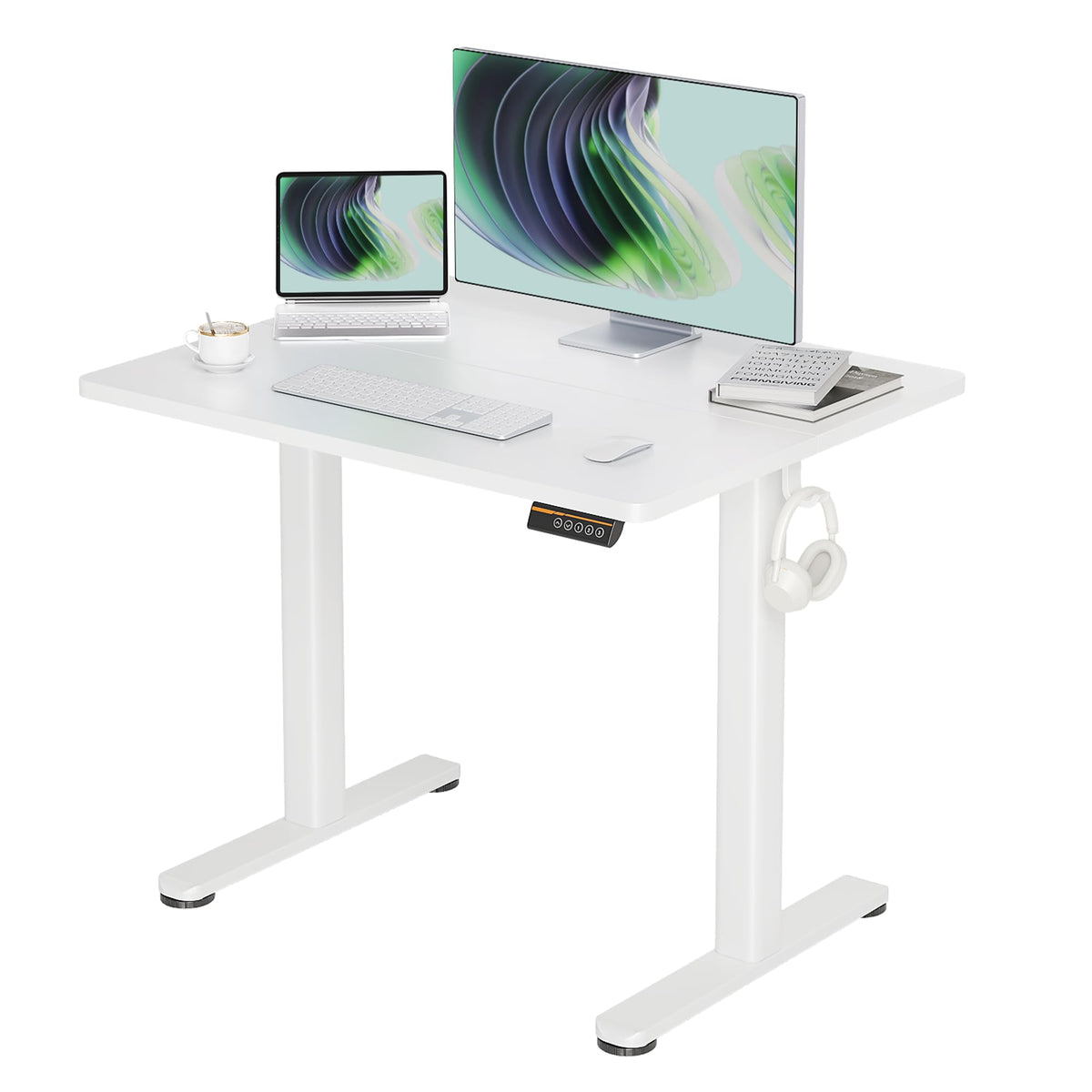 Claiks Electric Height Adjustable Standing Desk, 48x24 Inch, Nature