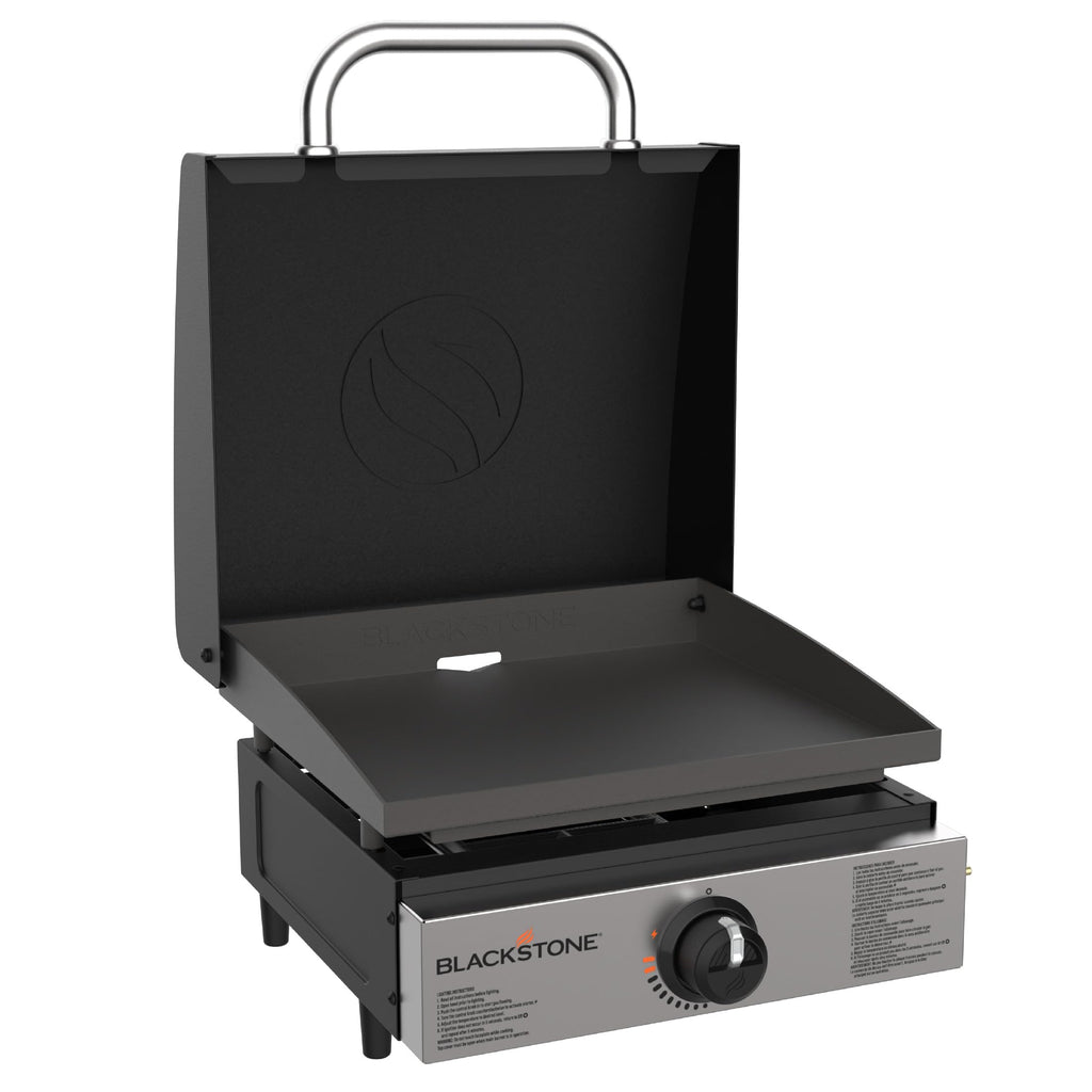 Blackstone 2142 Original 17” Tabletop Griddle with Low-Maintenance Stainless Steel Front Plate, Powder Coated Steel, Black
