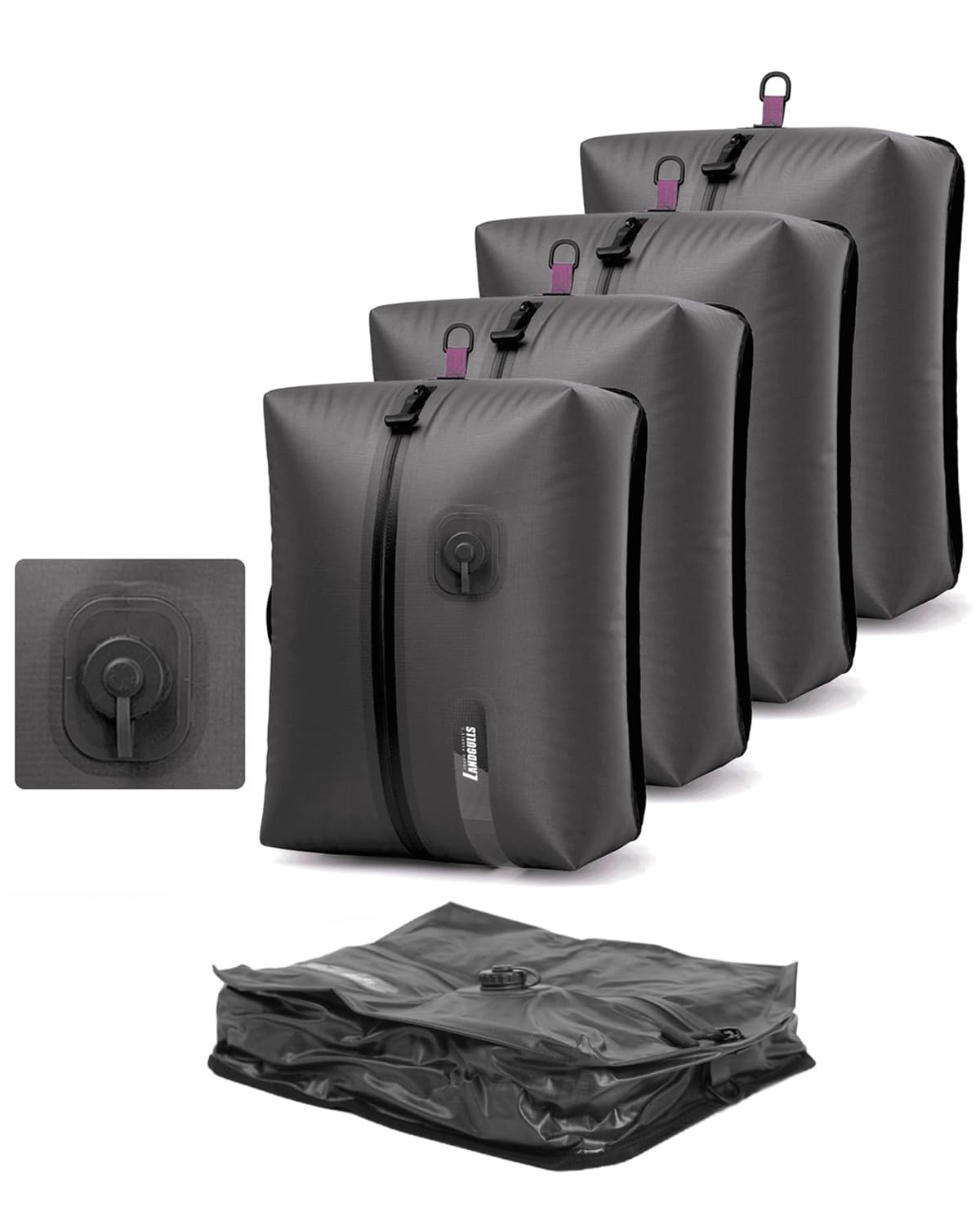 2-Pack 25L Carry On Vacuum Bags with Pump, Overpack Bags for Travel