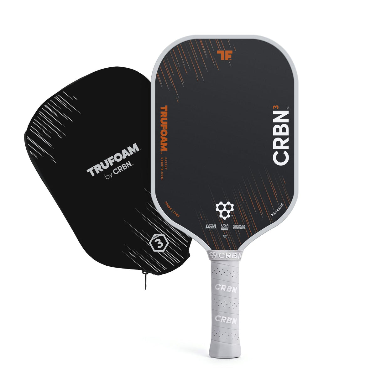 CRBN Pickleball - TruFoam Barrage - Carbon Fiber Pickleball Paddle