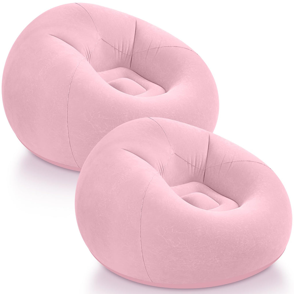 Realspring Inflatable Bean Bag Chairs,Coffee,4 Pcs