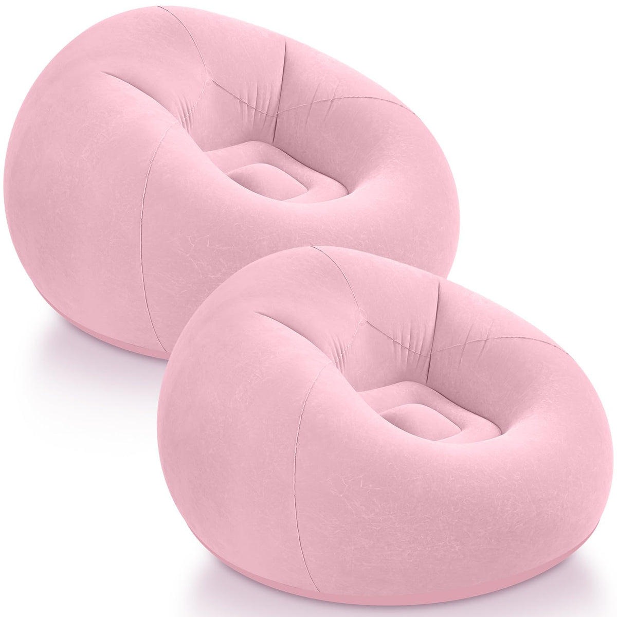 Realspring Inflatable Bean Bag Chairs,Coffee,4 Pcs