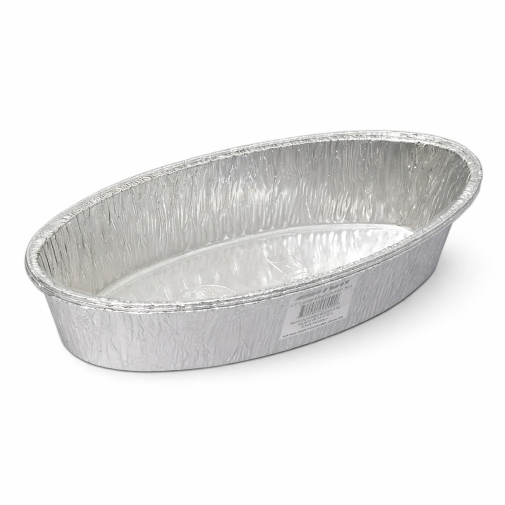 JetFoil Oval Disposable Aluminum Loaf/Challah Pans 5lb - Foil Disposable Loaf Pans for Baking Cakes - 100% Recyclable Tins Containers - Perfect for Cookware - 120 Count, BS550