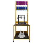 3D Printer Stand with Filament Storage Rack, 2-Tier Heavy Duty Mobile Printer Table with Wheels for Studio Office Storage and Organization