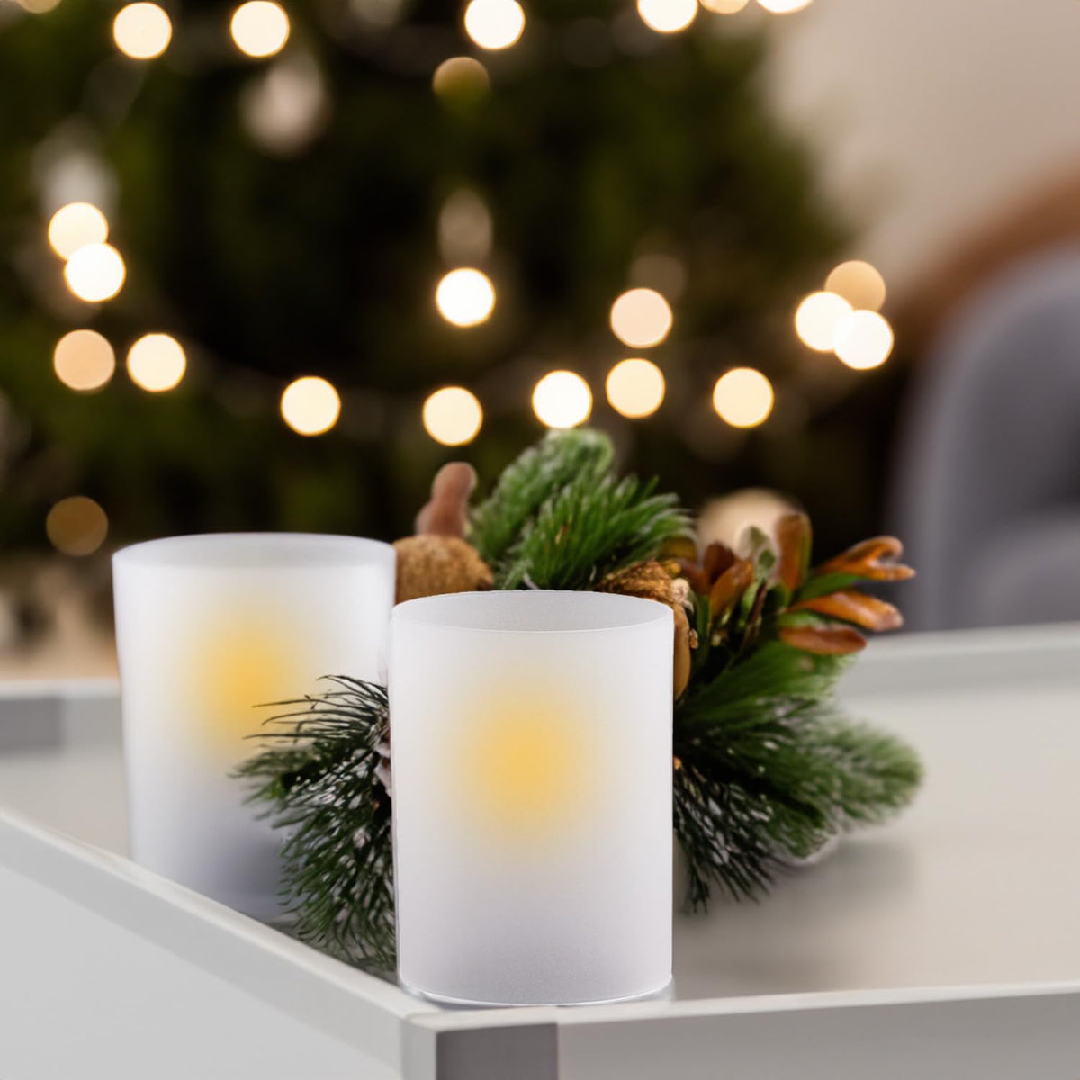 WGVI Hurricane Candle Holder Sleeve, W: 3", Ht: 14", Frosted Glass Cylinder Open Both Ends, Chimney Tube Shade, 12 Pieces