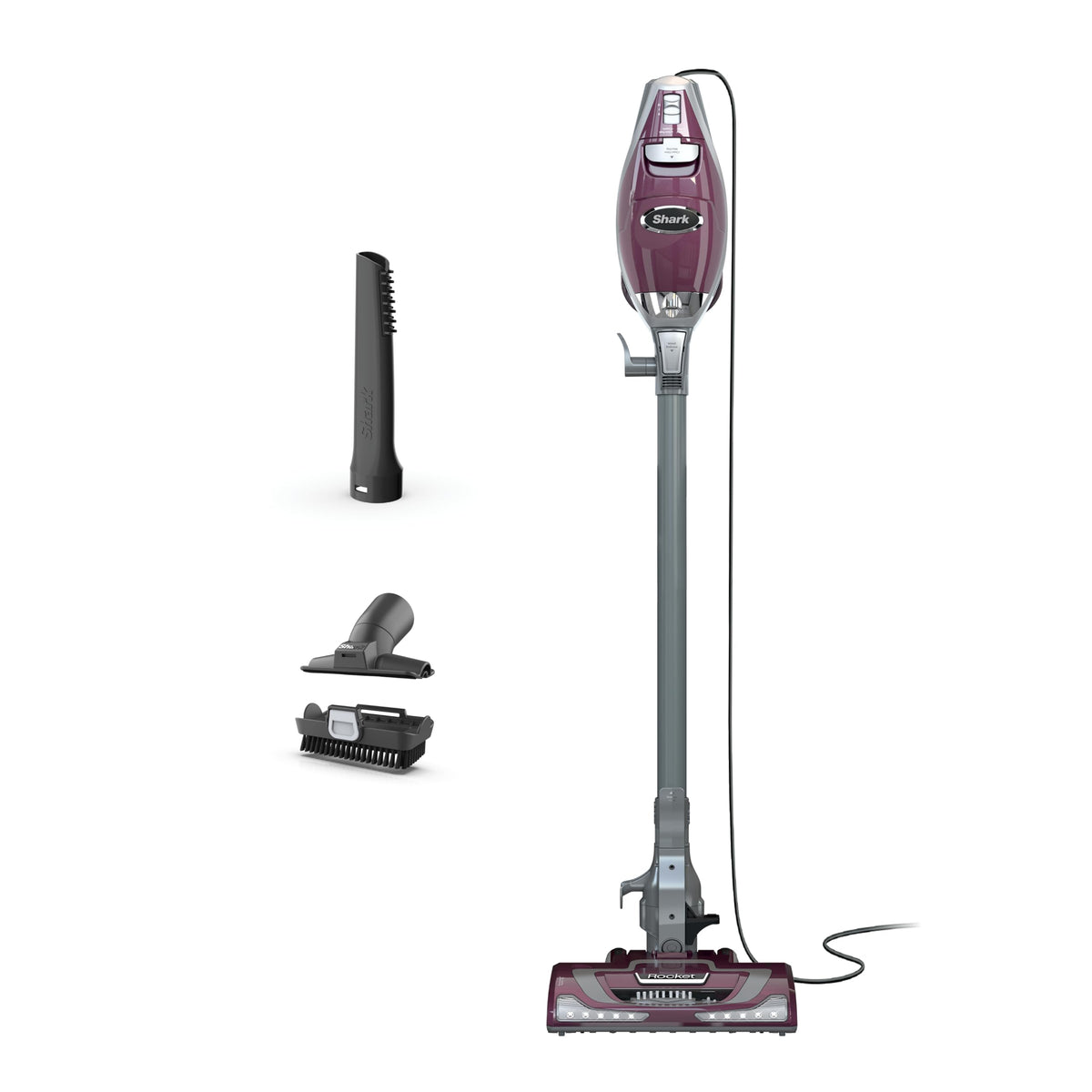 Shark HV302 Rocket Pet Corded Stick Vacuum, Lightweight with Swivel Steering for Carpets & Hard Floors, Converts to Hand Vacuum, Includes Crevice Tool, Pet Multi-Tool & Precision Duster, Orange