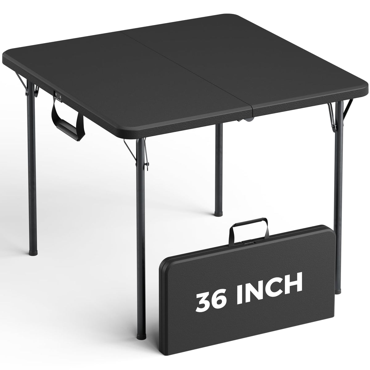 30 Inch Folding Table, Adjustable Height Portable Folding Table, Foldable TV Tray Table, Small Laptop Desk & Picnic Table for Indoor Outdoor Use, Bedroom, Camping, Patio, BBQ, RV