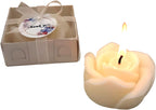 White Red Rose Shaped Scented Candle Favors with Scented, favors Bridal and Baby Showers, Birthday Parties, Wedding Decorations (White, set of 150)