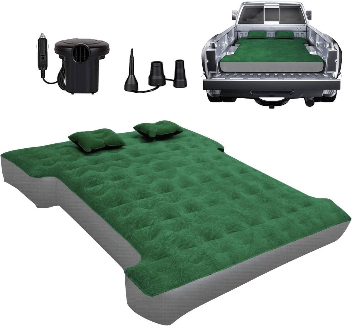 Umbrauto Air Mattress for 5.5-5.8 ft Full-Size Short Truck Beds, Inflatable Truck Tent Airbed with Pump, Pickup Camper Air Bed for Camping