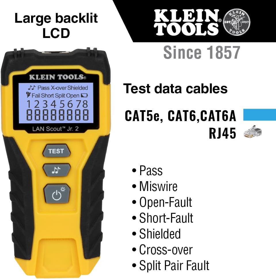 Klein Tools 80072 Cable Tester Kit, 3-Piece