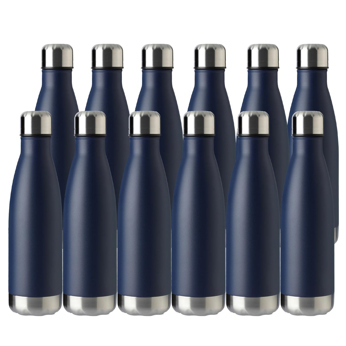 MEWAY 17oz Sport Water Bottle Vacuum Insulated Stainless Steel Sport Water Bottle Leak-Proof Double Wall Cola Shape Water Bottle,Keep Drinks Hot & Cold (colorful，12 Pack)