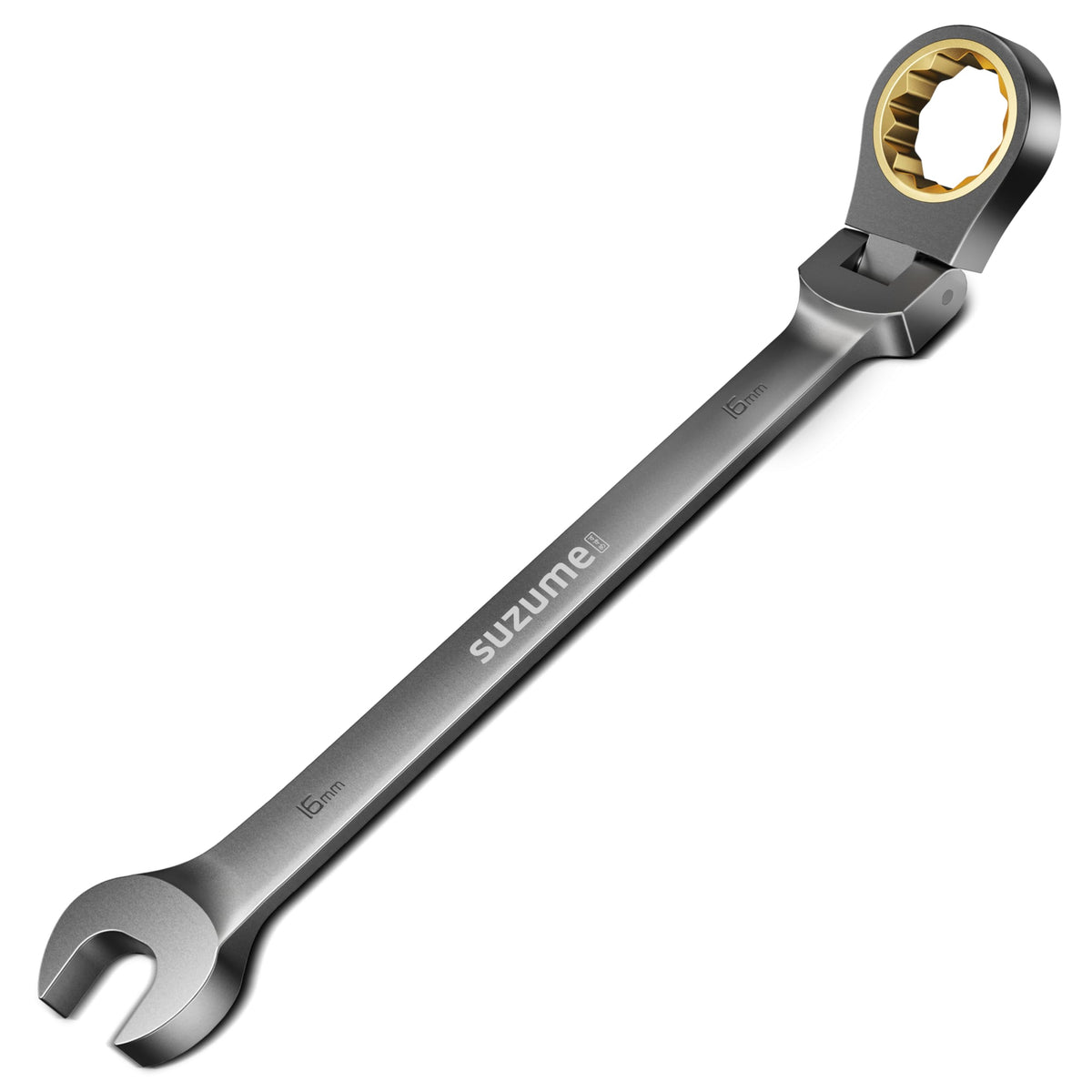 SUZUME 24-piece Flex Head Ratcheting Wrench Set Metric & SAE 180° flexible