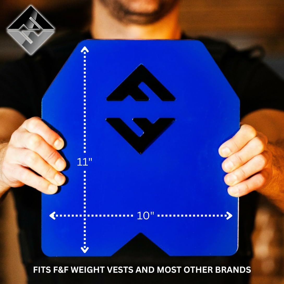 F&F STEEL Adjustable Weighted Vest & Plates - Strength, Edurance, Running, Hiking, Rucking, Fitness WODs