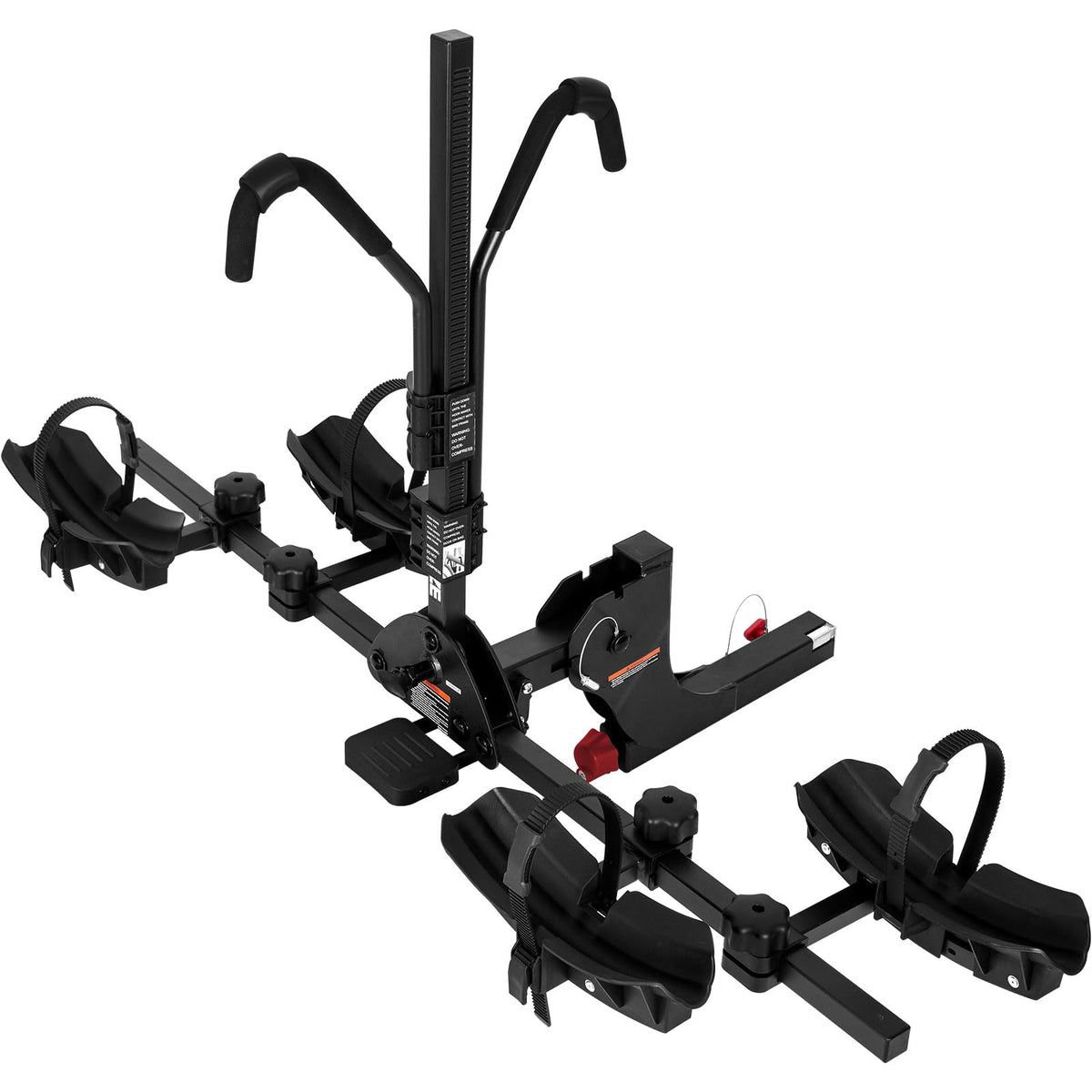WEIZE 2 E Bike Rack Hitch Mounted, Wobble Free Smart Tilting Folding 2 Bicycle Electric Bike Racks with Lock, 2" Hitch Fits Up to 160 lbs Capacity with Up to 5.5" Fat Tires for Car, SUV, Trucks