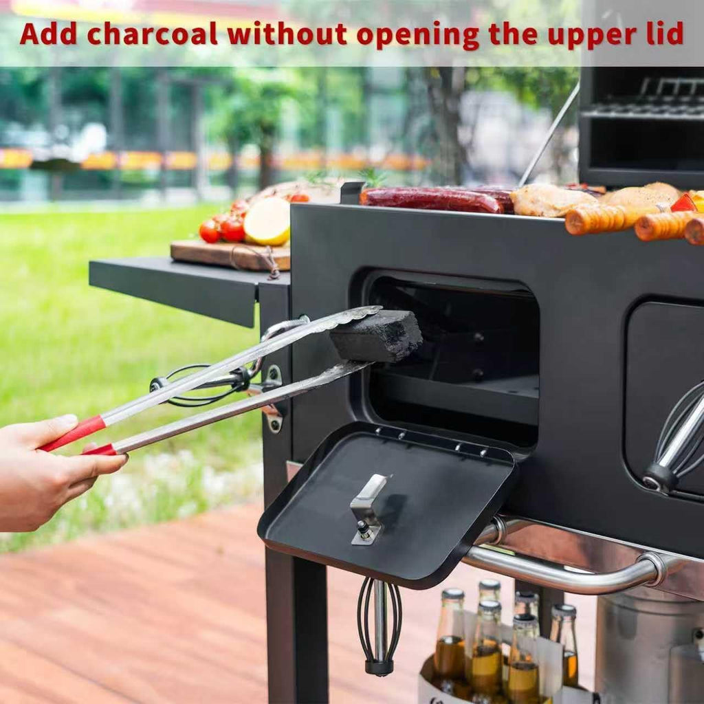 Charcoal Grill 753 Sq In,Extra Large BBQ Grill Adjustable Charcoal Trays