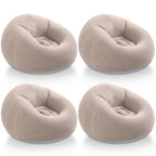 Realspring Inflatable Bean Bag Chairs,Coffee,4 Pcs