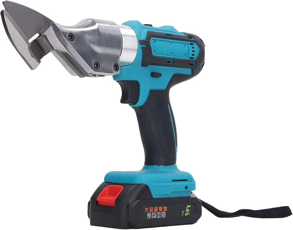 Cordless Electric Scissors High Speed Rotating Head 21V Lithium Battery Scissors for Metal Cutting (US Plug)