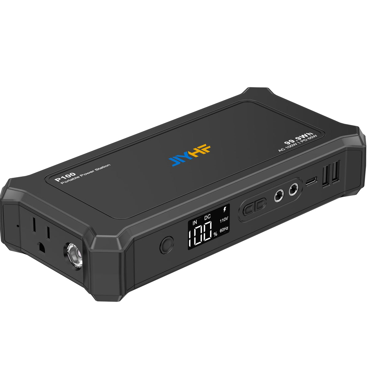 JIYHF Portable Power Bank with AC Outlet, 100W Portable Laptop Charger
