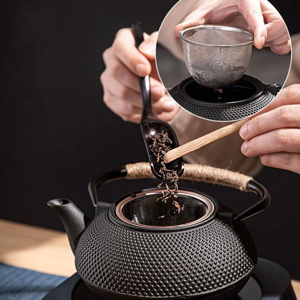 Removable Home cast iron teapot with lid tea set portable large capacity tea maker with liner tea kettle for stovetop Cleanable