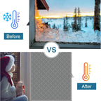 Window Insulation for Winter 140x165cm Thickened Oxford Cloth Window Winterizing Kit for Ventilation