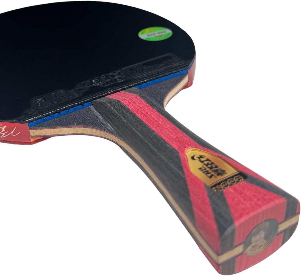 DHS Sports 8 Star Table Tennis Racket H8002 - Shakehand, ITTF Approved Paddle, Professional Arylate Carbon, Hurricane 8 and Hurricane 3 Rubbers