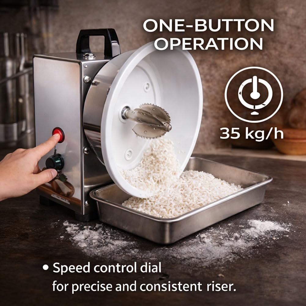 Coconut Scraper Grater Machine, Vertical Coconut Processing Grinder Shredder 3 Speeds Adjustable Processing Machine, Electric Coconuts Meat Removal Tool for Handles & Feet (1 pc)