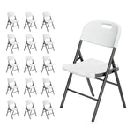 10 Pack White Folding Chairs for School Events Wedding Party Picnic