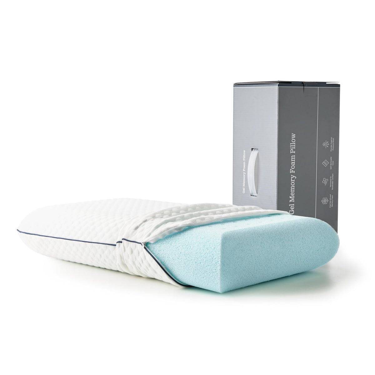 Weekender Cooling Gel Memory Foam Pillows for Sleeping – King Size, Set of 2, Ventilated Cooling Pillows for Side & Back Sleepers, Neck & Shoulder Support, Medium Firm, Washable Cover