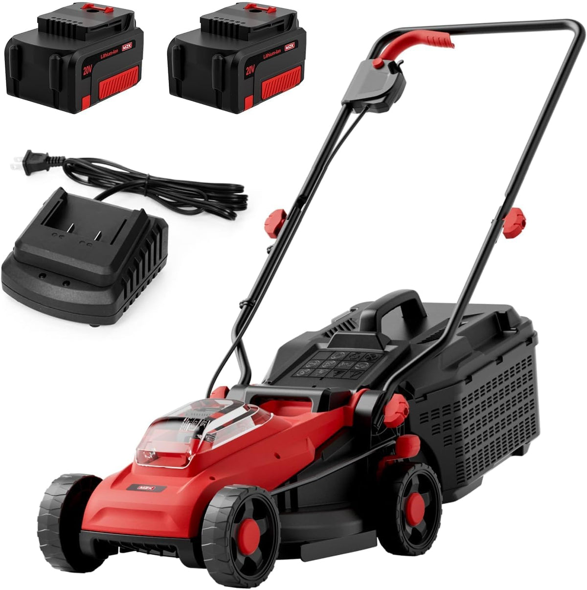 MZK 20V 13-Inch Electric Lawn Mower, Compact Brushless Mower