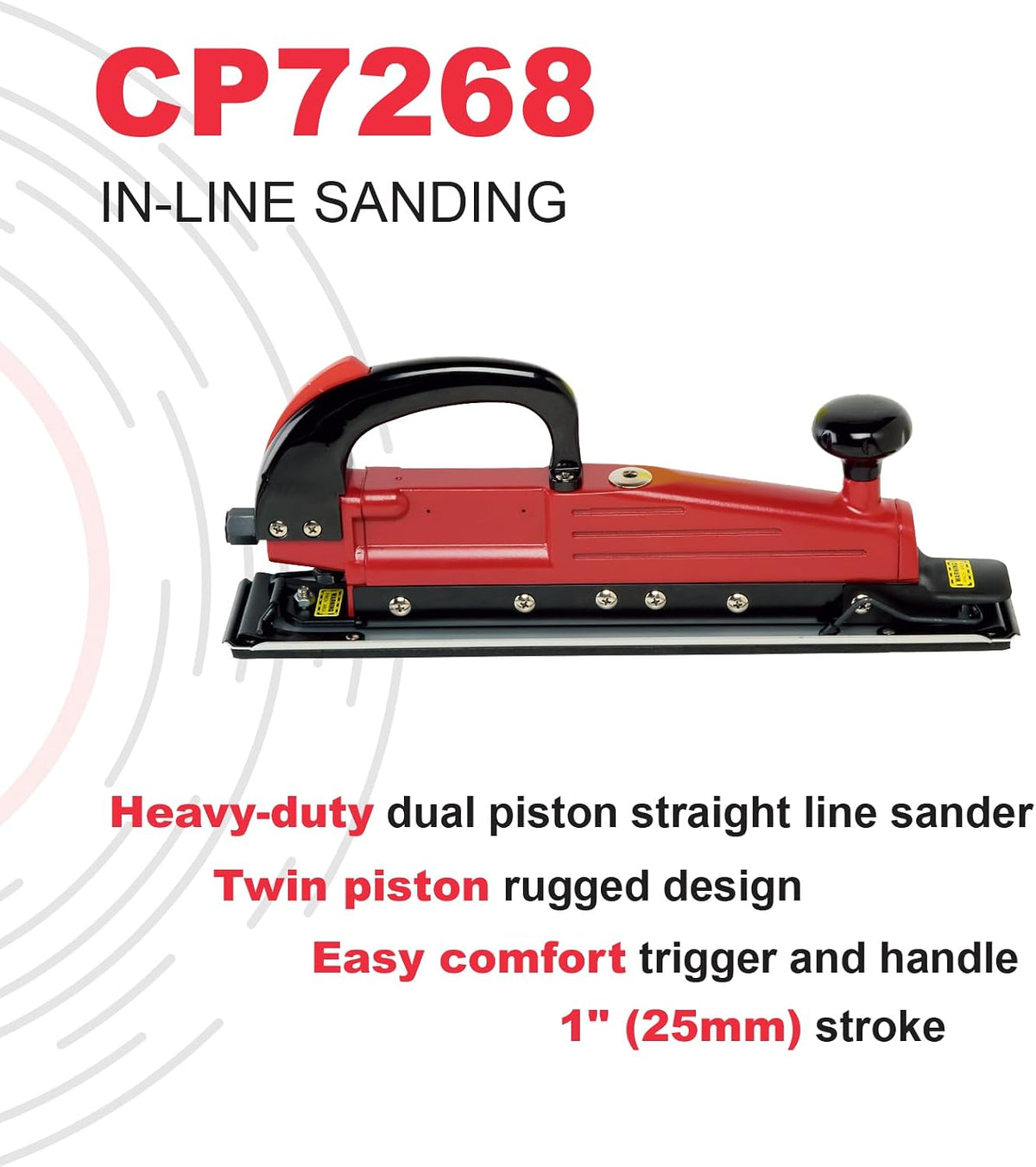 Chicago Pneumatic CP7268 - Air Sander Tool, Home Improvement, Woodworking Tools, Polisher, Heavy Duty, Sanding Tool, Delta Pad, Non-Vacuum, Rectangle Pad, 2 3/4 x 17 1/2 Inch (70 x 445 mm), 5000 RPM