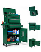 Winado 4-Drawer Rolling Tool Chest, 2-in-1 Large Storage Toolbox, Red
