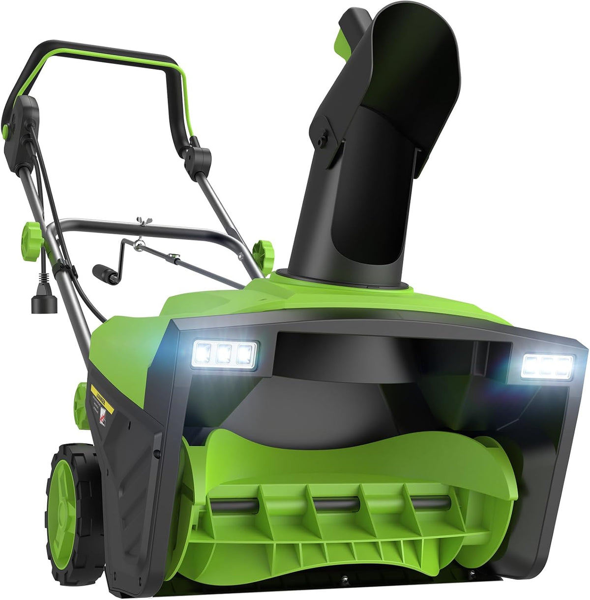 STEELITE 20 Inch Corded Electric Snow Blower, 15 Amp, Dual LED Lights, Adjustable Chute