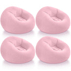 Realspring Inflatable Bean Bag Chairs,Coffee,4 Pcs