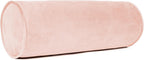 Sherry Kline Velvet Neck Bolster Pillows Set of 2, Plush Velvet Decorative Cylinder Throw Pillows for Couch, Sofa & Bed, Round Accent Pillow, Back & Neck Support, Brown, 18" x 6"