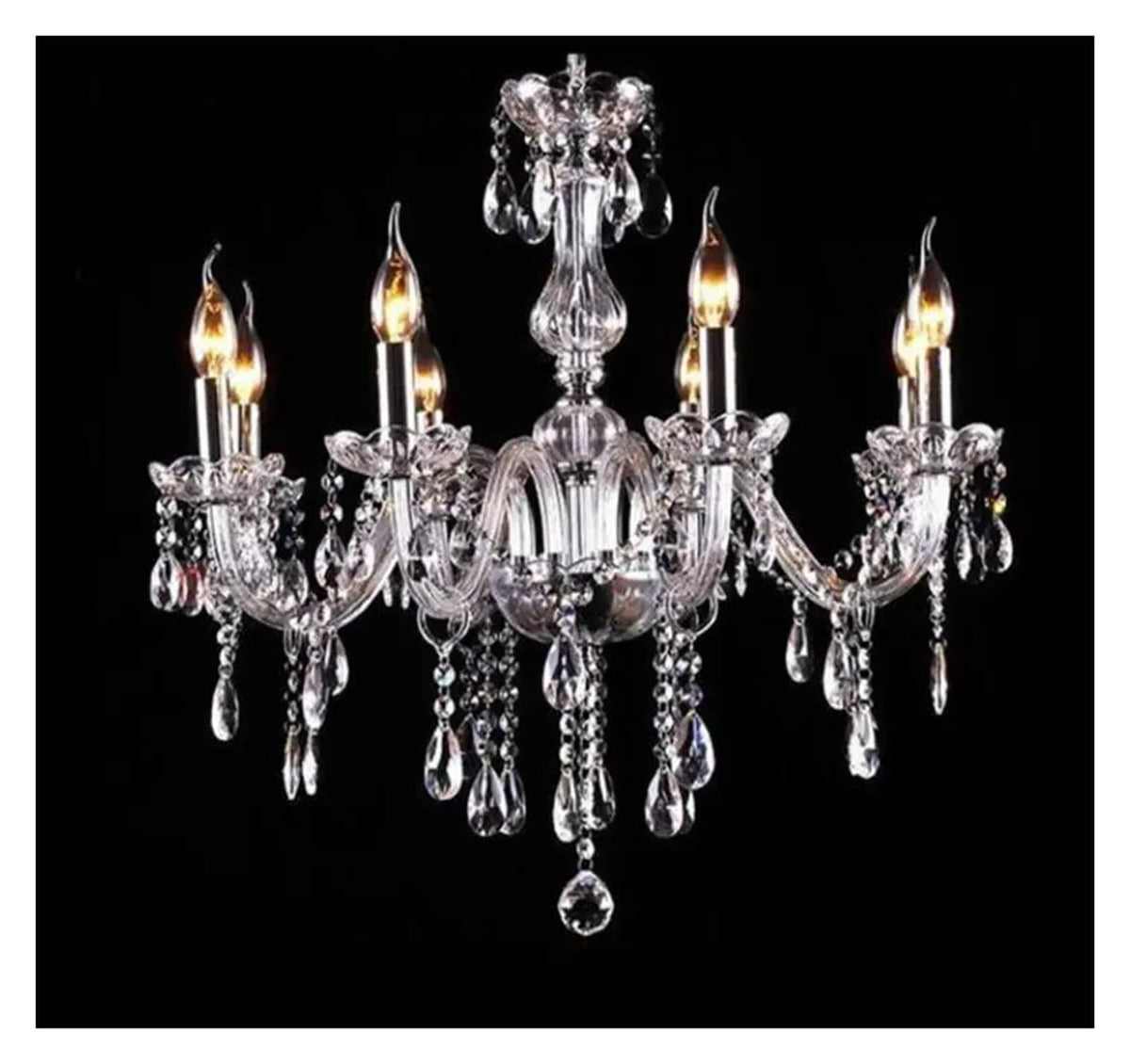 Modern Elegant Transparent Crystal Chaners Multi Arms European Style Optional Lustres De Cristal Chaner LED Without Shade Wall Lamp E14 Lustre,for Home Decor (1 Arm)