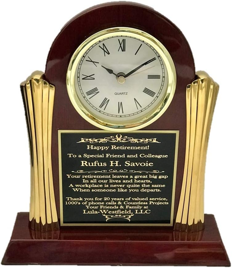 Clock for Retirement Gift, Personalized Achievement, Graduation, Customer Service Award, Police, Corporate, Firefighters, Medical School Graduation