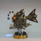 3D Metal Puzzle Mechanical Lantern Fish Model Kit with Color Changing Lamp