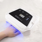 Portable Cordless UV LED Lamp 72W Rechargeable Nail Dryer Light Machine Lamp for Pro Manicure Drying Polish with Anti-UV Gloves