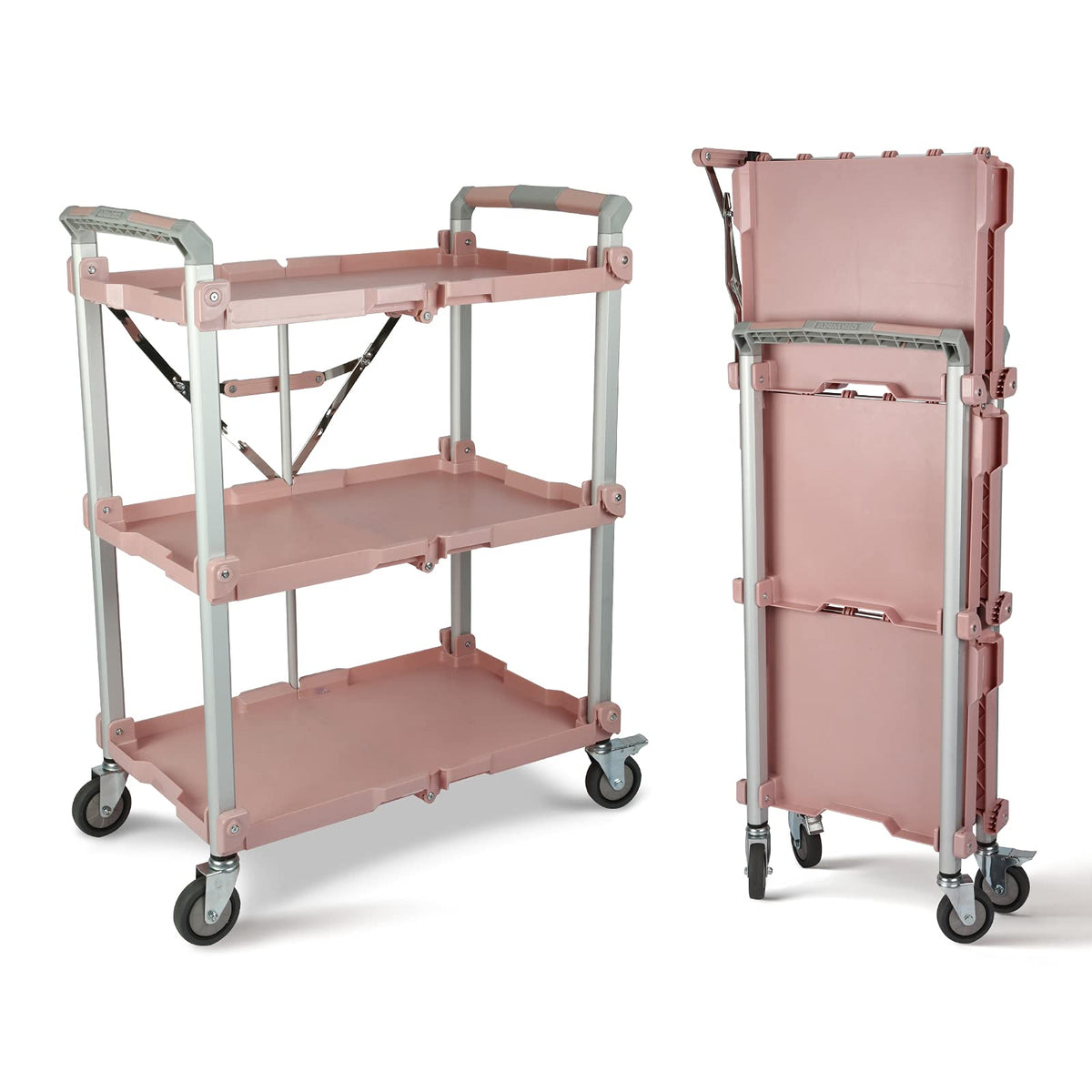 Olympia Tools 85-188 Pack-N-Roll Folding Collapsible Service Cart, 150LB Capacity, Black