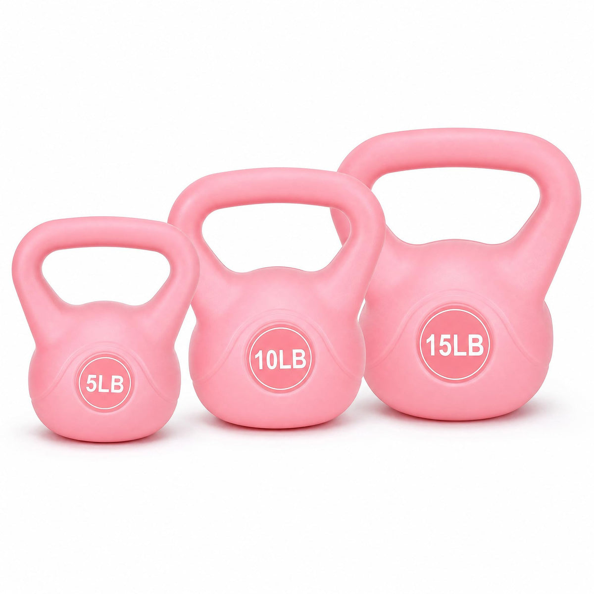 BalanceFrom Vinyl Kettlebell Set, 30/45/50/75 Pound Options – Cement-Filled Strength Training Weights with Ergonomic Grip and Color Coding for Full Body Fitness at Home or Gym
