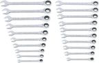 CRAFTSMAN Ratchet Wrenches Set, 20 Pc, 90 Tooth SAE/Metric Ratcheting Wrench Set with Case, 4 Degree Arc Swing (CMMT87220)