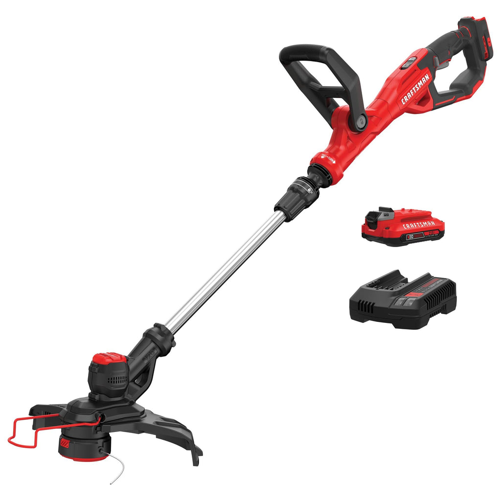 CRAFTSMAN V20 String Trimmer and Lawn Edger Kit with 4Ah Battery and Charger, 13 in. Cordless Weed Wacker with Up to 63 Minutes Runtime, Lightweight (CMCST901M1)