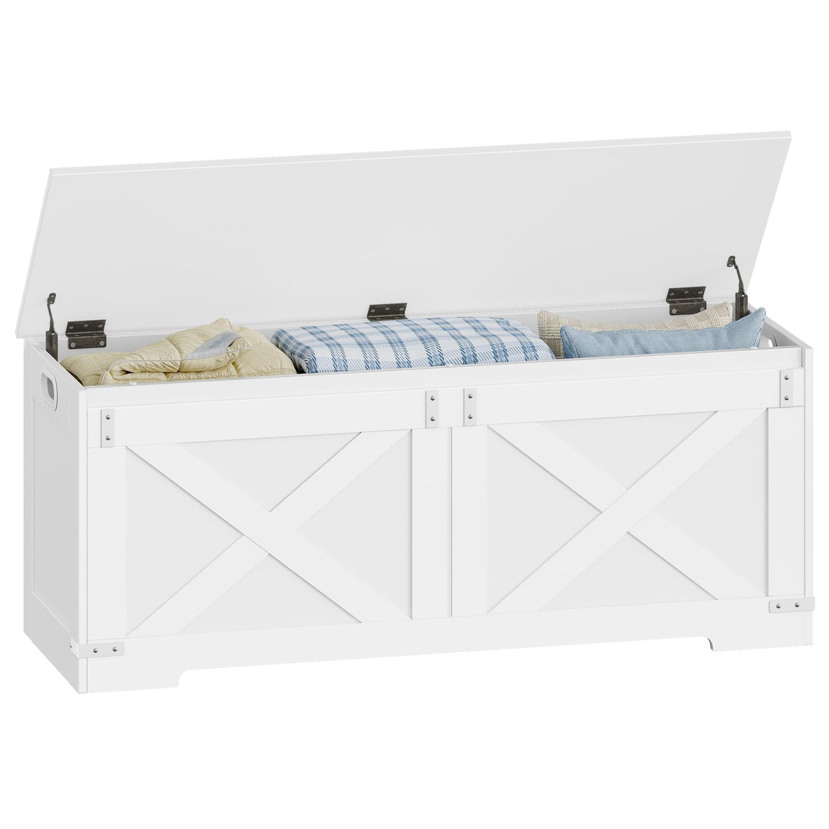 Hzuaneri 59 inches Farmhouse Storage Chest and Bench | 70 Gal | 330lb Seat