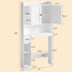 Gizoon 66''H Over The Toilet Storage Cabinet, with Ample Storage Space