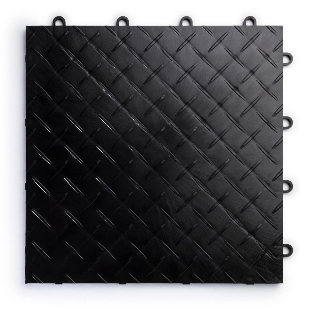 SnapLock RaceDeck Diamond 12"x12" Interlocking Garage Tiles, 24pk, White