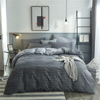 Plaid Duvet Cover Set Washed Cotton,Queen(90"x90"),Multicolor Gingham