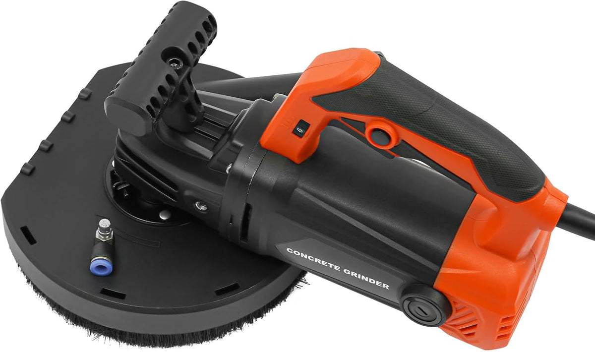 7-Inch Concrete Floor Grinder, 2200W Powerful Concrete Sanding Machine, Concretes Sander Practical Angle Grinder Tool, Floor Grinders Polishing Machine for Concrete Cement Grinding