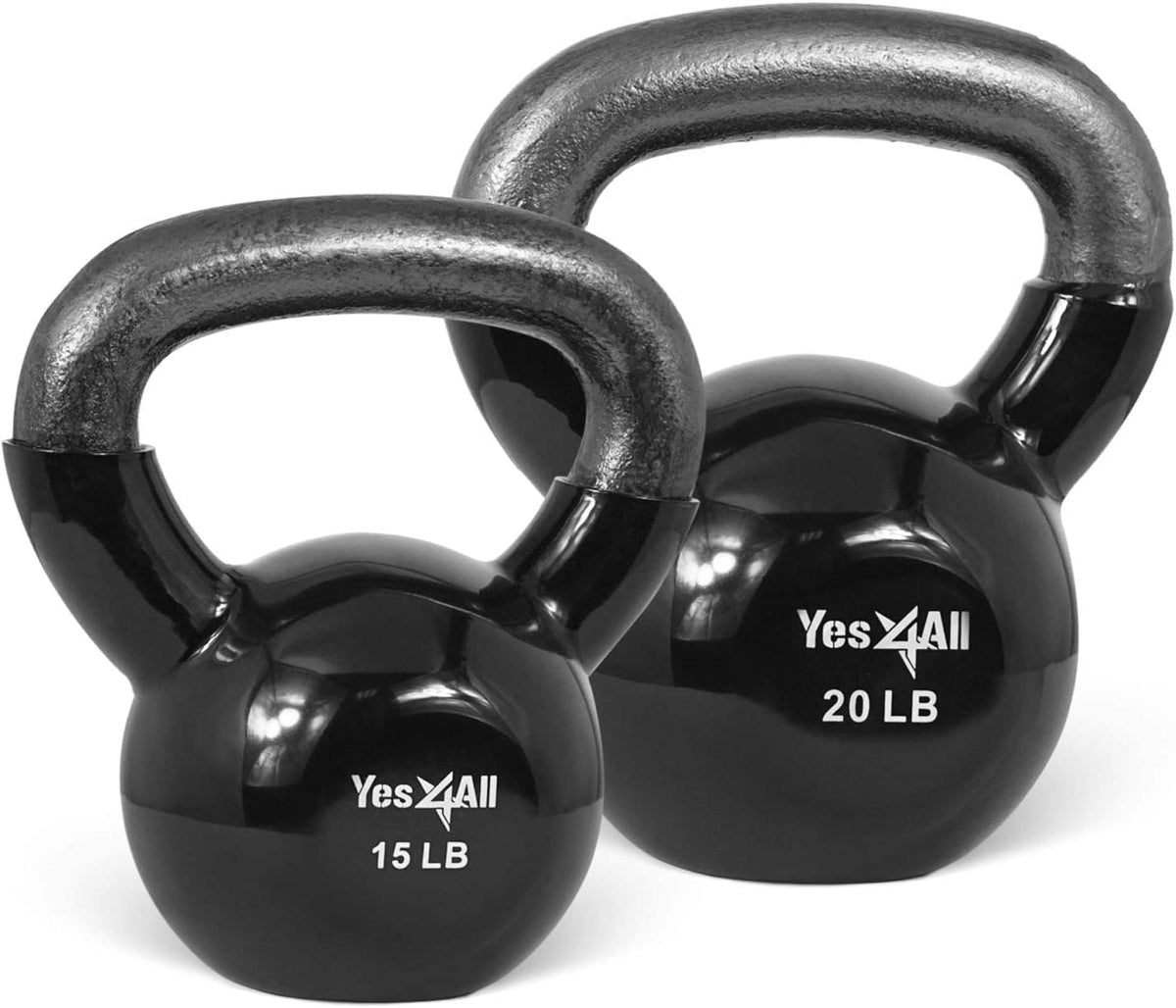 Yes4All Vinyl Kettlebells, Versatile Set