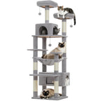 PAWZ Road Flower Cat Tree 72" Cat Tower with Condos&Hammock for Large Cats